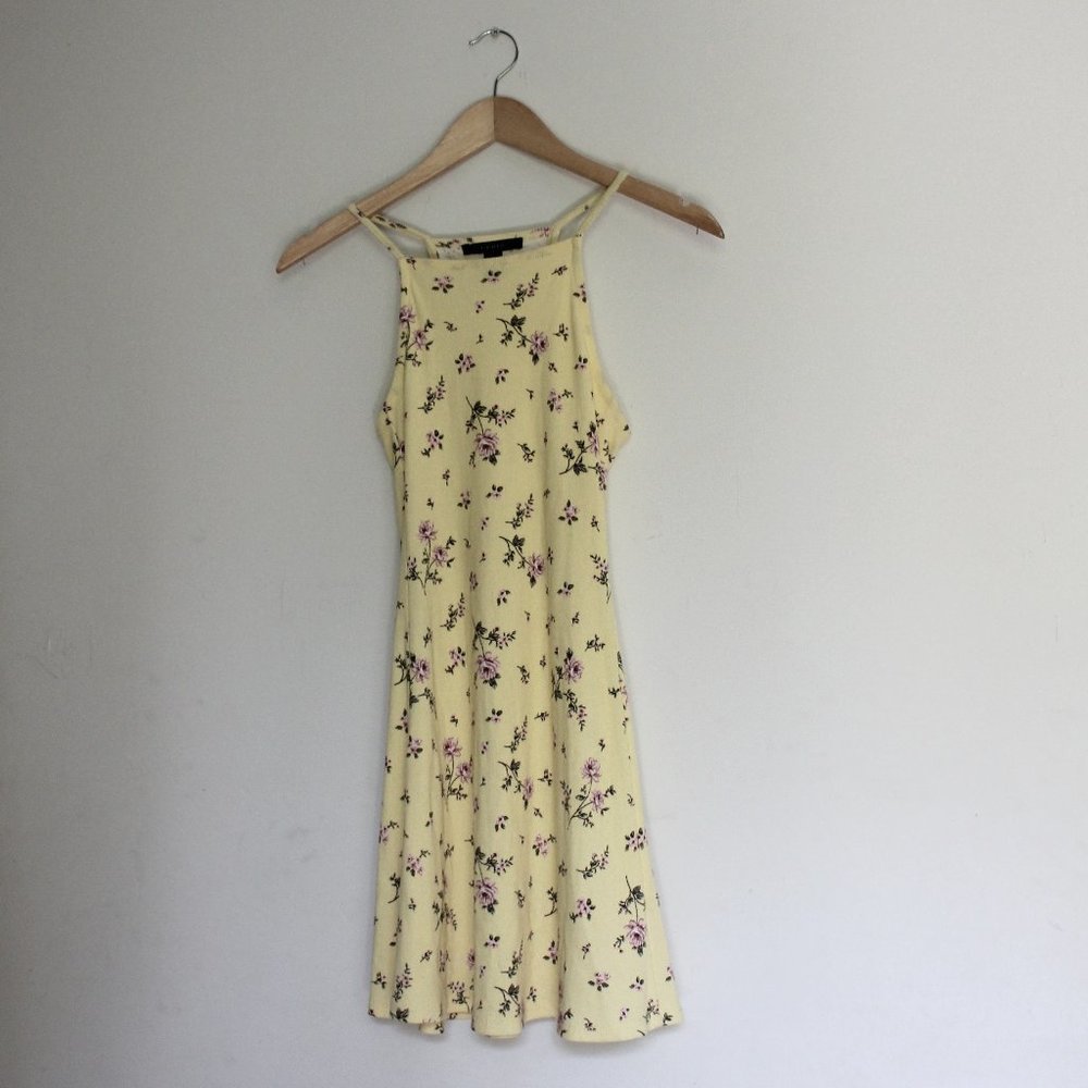 forever 21 yellow floral summer dress